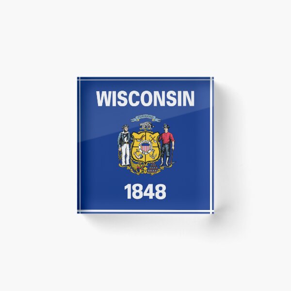 Item preview, Wisconsin State Flag Minimal Design designed and sold by NTGUILTY.