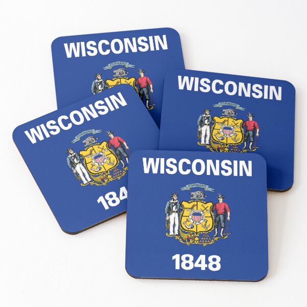 Item preview, Wisconsin State Flag Minimal Design designed and sold by NTGUILTY.