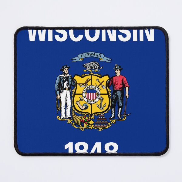 Item preview, Wisconsin State Flag Minimal Design designed and sold by NTGUILTY.