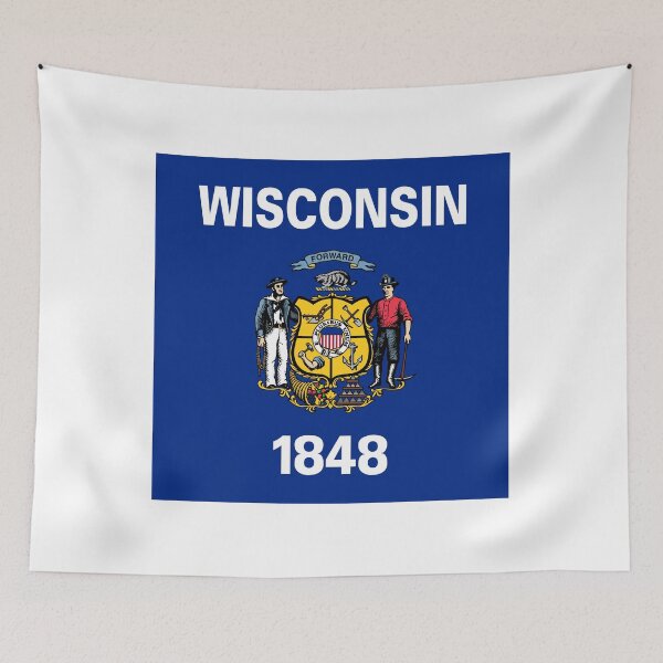 Item preview, Wisconsin State Flag Minimal Design designed and sold by NTGUILTY.