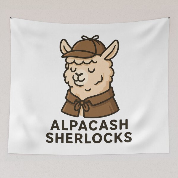 Item preview, Alpacash Sherlocks Funny Alpaca Detective Design. designed and sold by The-T-In-Retro.