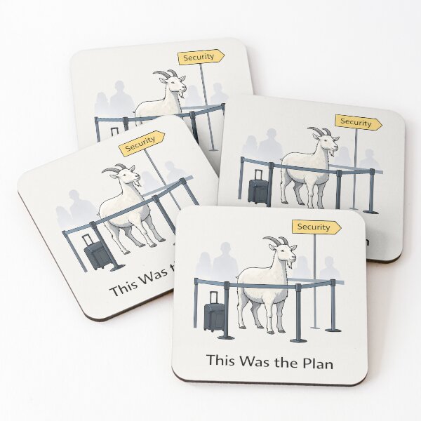 Item preview, This Was the Plan – Situational Humor Goat Design designed and sold by Ombrya.