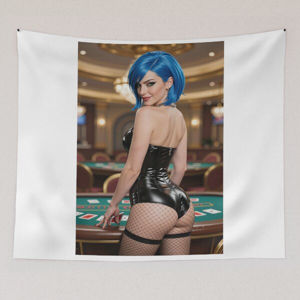 Item preview, Cipher Bluehair in latex at poker table designed and sold by CathryneDelamort.