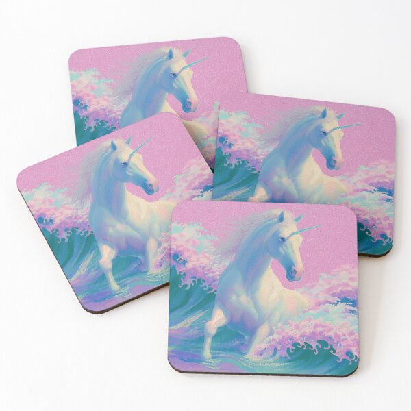 Item preview, Japanese Risograph Unicorn – 2026 Year of the Horse Wave Art designed and sold by BlissxPals.