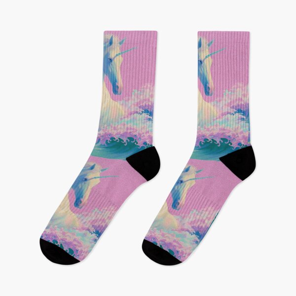 Item preview, Japanese Risograph Unicorn – 2026 Year of the Horse Wave Art designed and sold by BlissxPals.