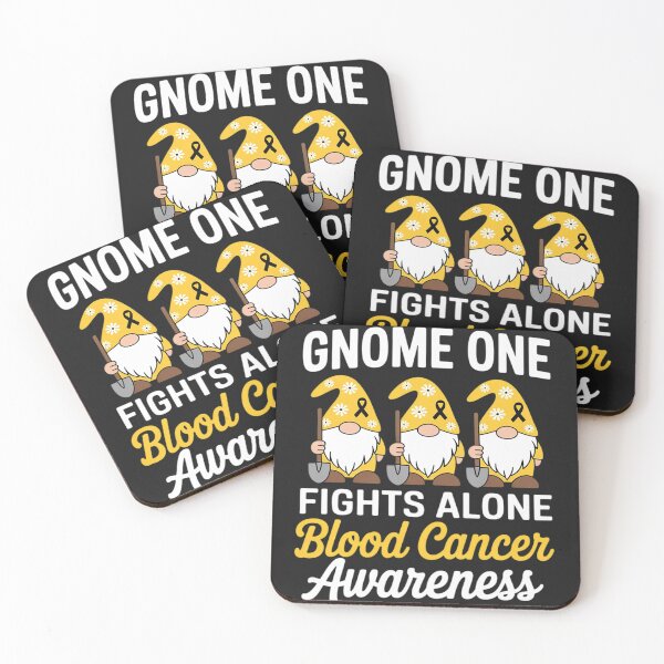 Item preview, Gnome One Fights Alone Yellow Blood Cancer Awareness designed and sold by Dolostope.