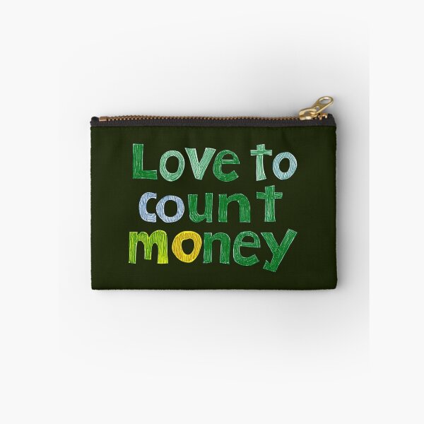 Artikelvorschau, Farbenfrohe Typografie mit dem Aufdruck „Ich liebe es, Geld zu zählen“. entworfen und verkauft von SyberGen.