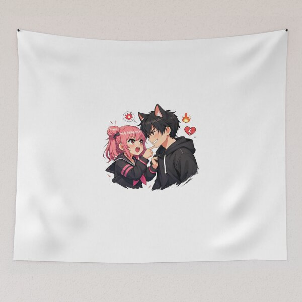 Item preview, Anime Couple Playful Love designed and sold by Amr Siam.