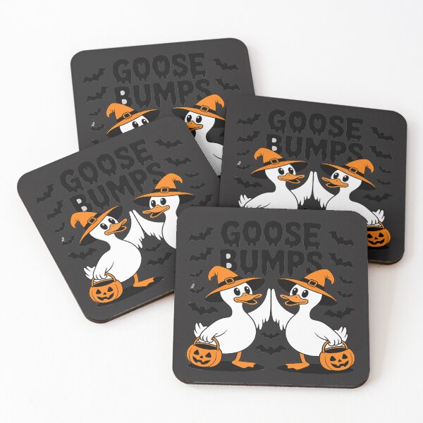 Item preview, Goose Bumps Halloween Goose Ghost Pumpkin Goose Fist Bump designed and sold by Dolostope.