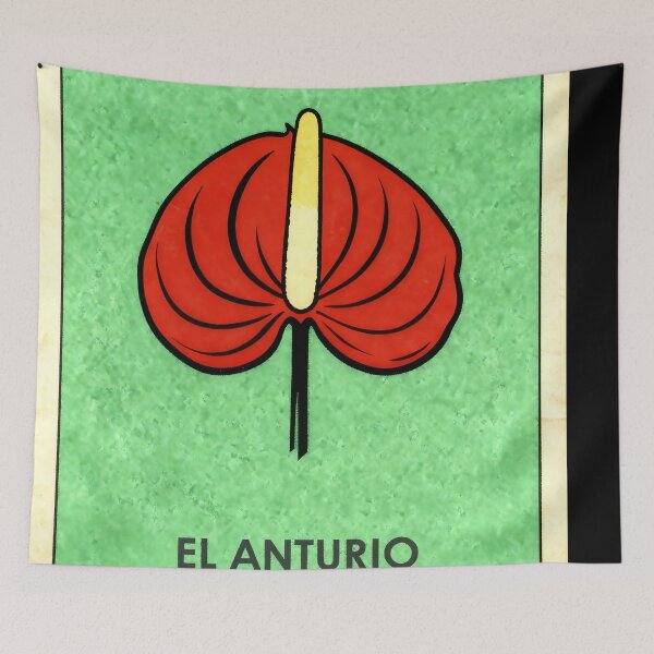 Item preview, Anthurium Laceleaf Mexican Loteria Card designed and sold by ConcienciaEco.