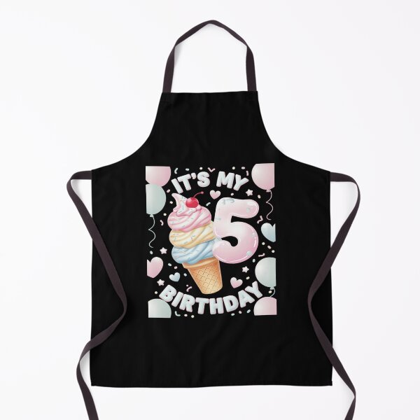 Item preview, Kids 5th Birthday Girl 5 Years, Ice Cream, Number 5 3  designed and sold by CombatTask.