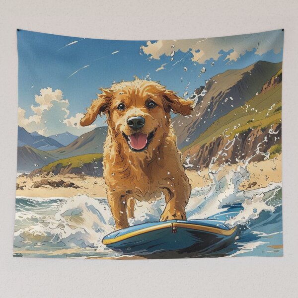 Item preview, Dog on a surfboard designed and sold by sid1802.