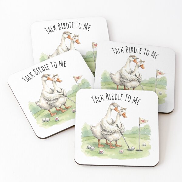 Item preview, Cute Geese Playing Golf Valentines designed and sold by MTJ-Mushrooms.