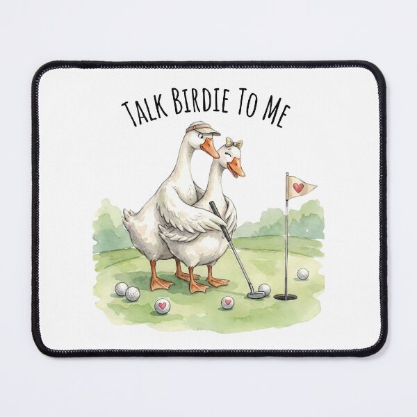 Item preview, Cute Geese Playing Golf Valentines designed and sold by MTJ-Mushrooms.