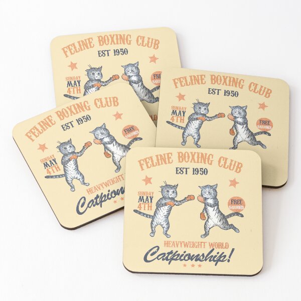 Item preview, Vintage Boxing Cats designed and sold by TheSamuraiCat.