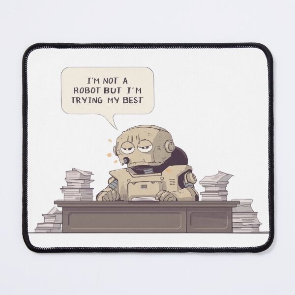 Item preview, I'm Not A Robot But I'm Trying My Best designed and sold by Last-Brain-Cell.