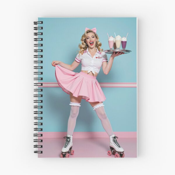 Item preview, Blonde roller skater with milkshakes balance designed and sold by CathryneDelamort.