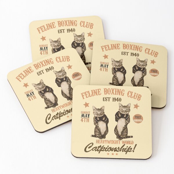 Item preview, Vintage Boxing Cats 2 designed and sold by TheSamuraiCat.