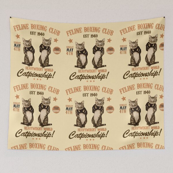 Item preview, Vintage Boxing Cats 2 designed and sold by TheSamuraiCat.