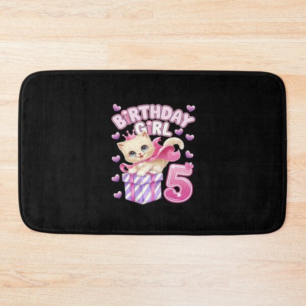 Item preview, Kids 5th Birthday, Girl 5 Year, Kitten, Number 5  designed and sold by CombatTask.