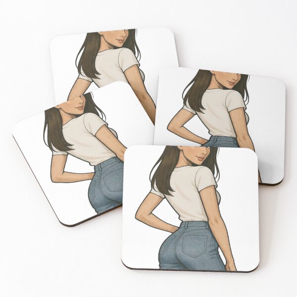 Item preview, Stylized full body illustration of woman in three quarter pose designed and sold by Creative88Art.