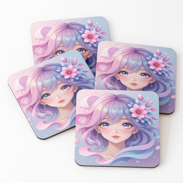 Item preview, Anime Elegance – Soft Eyes & Pastel Dreams in poetic Flow designed and sold by FotoworldEdel.
