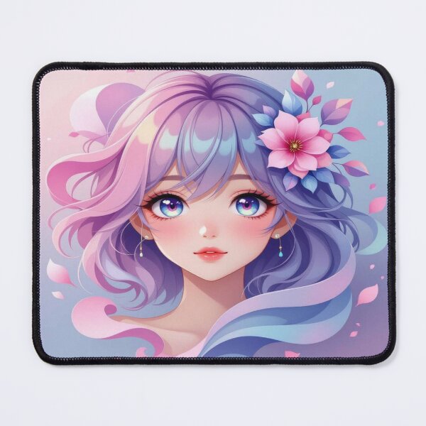 Item preview, Anime Elegance – Soft Eyes & Pastel Dreams in poetic Flow designed and sold by FotoworldEdel.