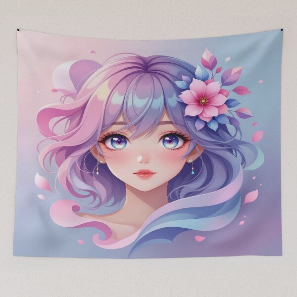 Item preview, Anime Elegance – Soft Eyes & Pastel Dreams in poetic Flow designed and sold by FotoworldEdel.