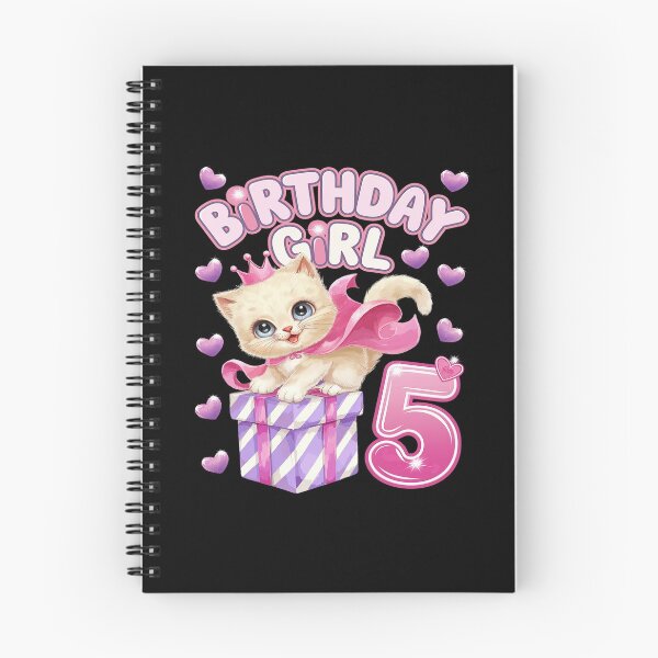 Item preview, Kids 5th Birthday, Girl 5 Year, Kitten, Number 5  designed and sold by AquaKiev.