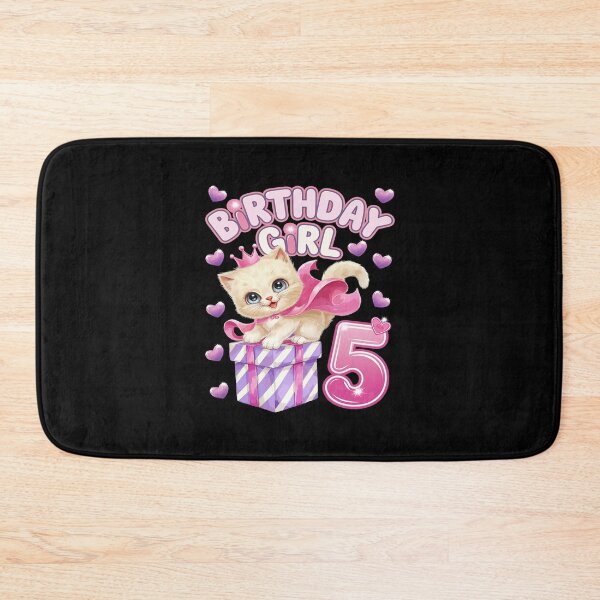 Item preview, Kids 5th Birthday, Girl 5 Year, Kitten, Number 5  designed and sold by AquaKiev.