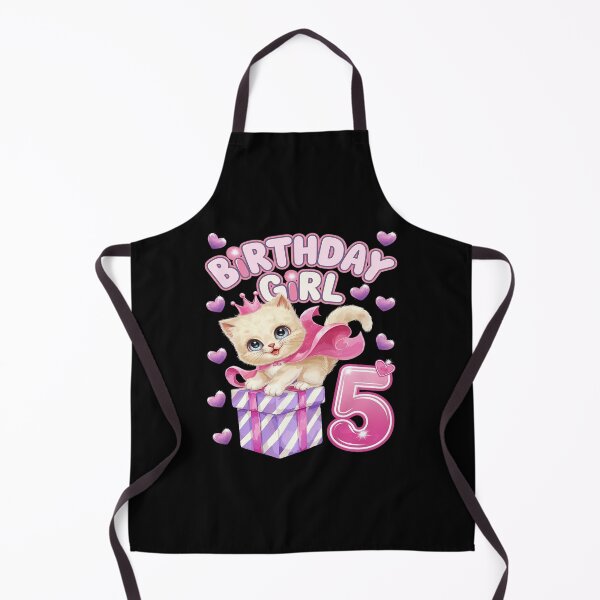 Item preview, Kids 5th Birthday, Girl 5 Year, Kitten, Number 5  designed and sold by AquaKiev.