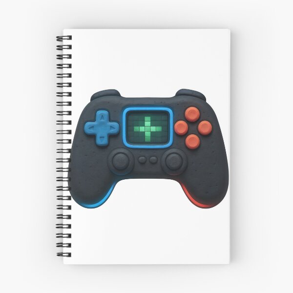 Item preview, Stylized 3D game controller on black with neon accents and display designed and sold by Creative88Art.