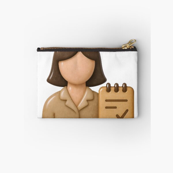 Item preview, Faceless woman icon with notepad and checkmark on black background designed and sold by Creative88Art.