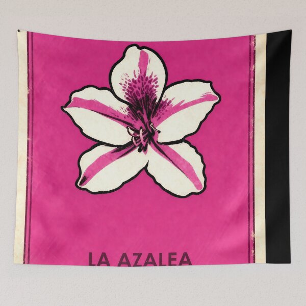 Item preview, Azalea Pink Flower Mexican Loteria Card designed and sold by ConcienciaEco.