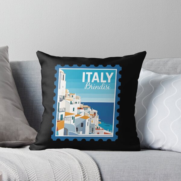 Item preview, Brindisi in Italy, Vintage Travel Stamp Illustration designed and sold by MaateoDesign.