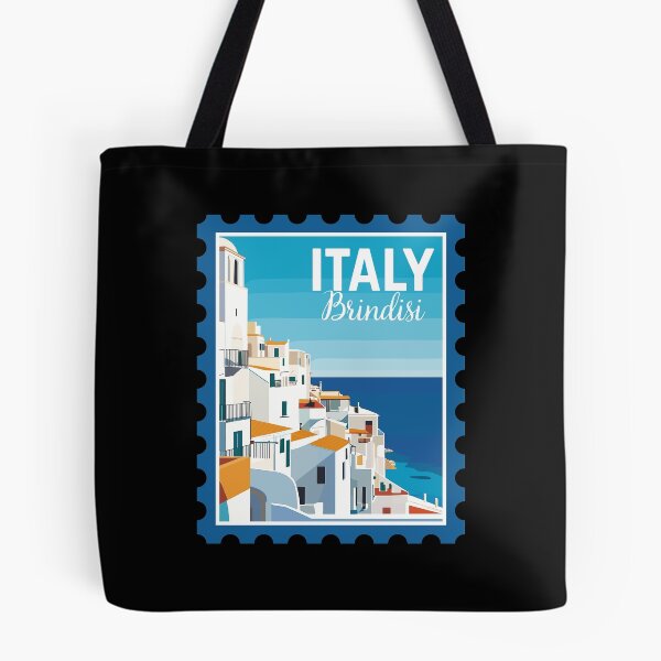 Item preview, Brindisi in Italy, Vintage Travel Stamp Illustration designed and sold by MaateoDesign.