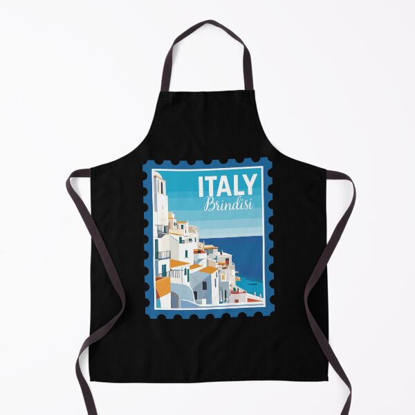 Item preview, Brindisi in Italy, Vintage Travel Stamp Illustration designed and sold by MaateoDesign.