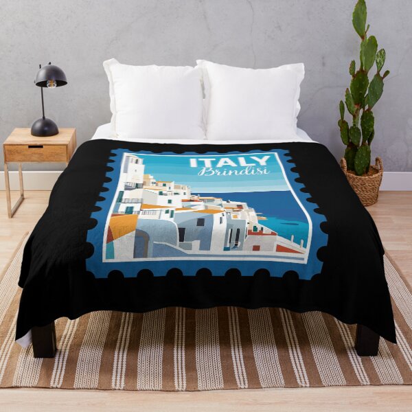 Item preview, Brindisi in Italy, Vintage Travel Stamp Illustration designed and sold by MaateoDesign.