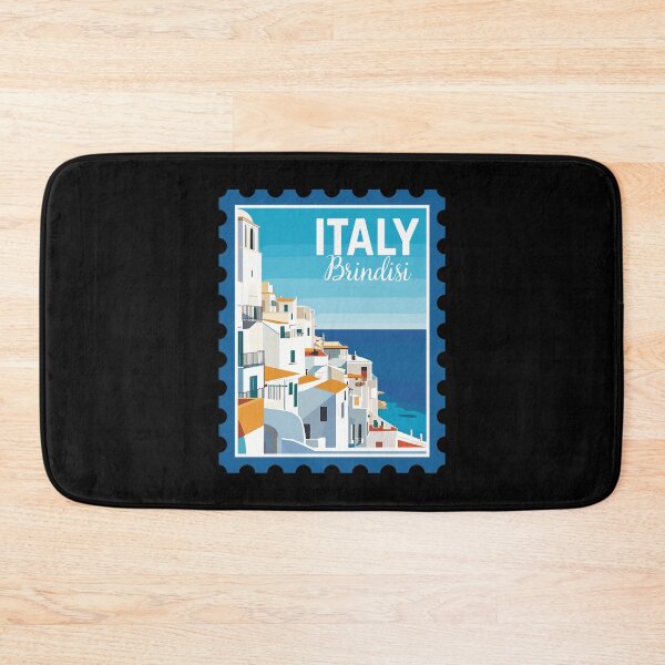 Item preview, Brindisi in Italy, Vintage Travel Stamp Illustration designed and sold by MaateoDesign.