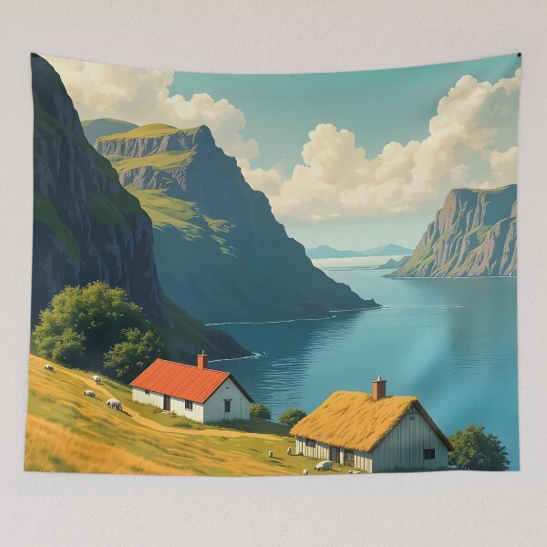 Item preview, Faroe Islands travel poster designed and sold by Robert Lacy.