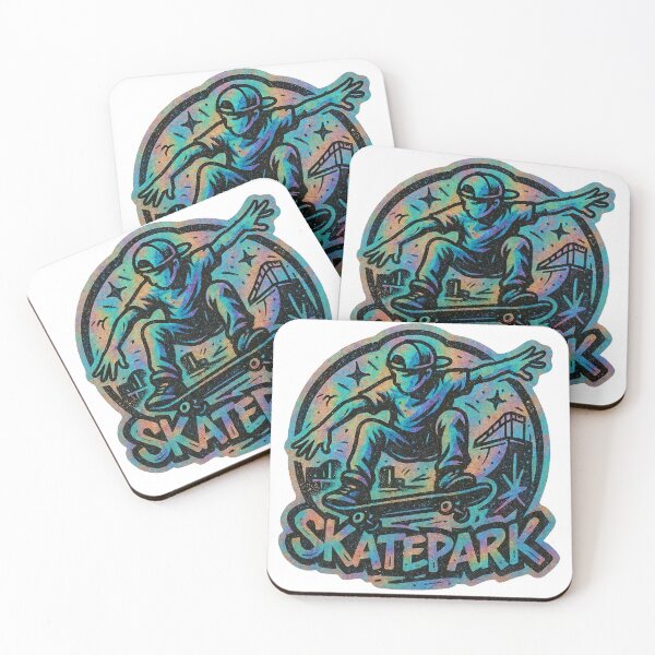 Item preview, Sticker style faceless skateboarder mid ollie over word SKATEPARK designed and sold by Creative88Art.