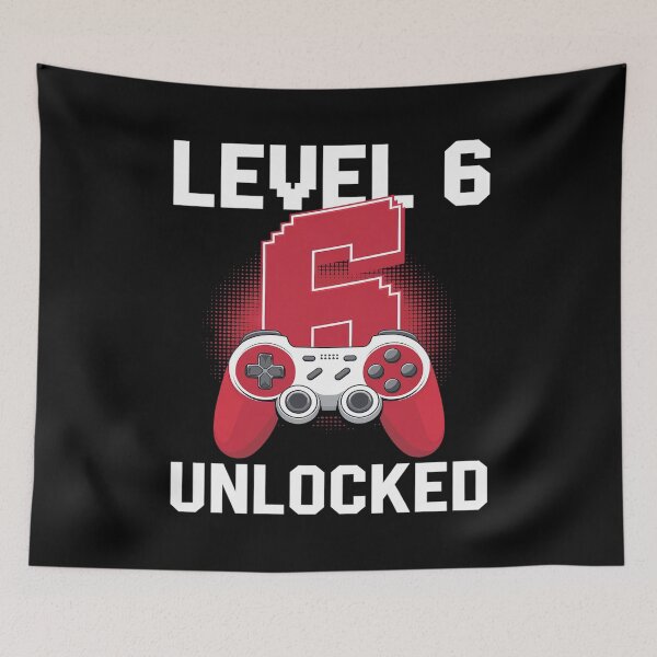 Item preview, Level 6 Unlocked Video Games Gaming 6th Birthday  designed and sold by PowAcademy.