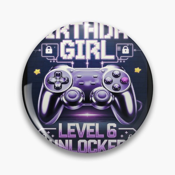 Item preview, Gamer Girl Level 6 Unlocked 6th Birthday Video Gamin designed and sold by PowAcademy.