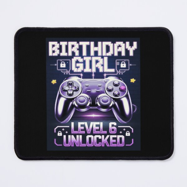 Item preview, Gamer Girl Level 6 Unlocked 6th Birthday Video Gamin designed and sold by PowAcademy.