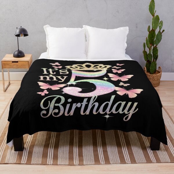 Item preview, Kids Cute 5 Years Old Girl Butterfly It's My 5th Birthday designed and sold by AquaKiev.
