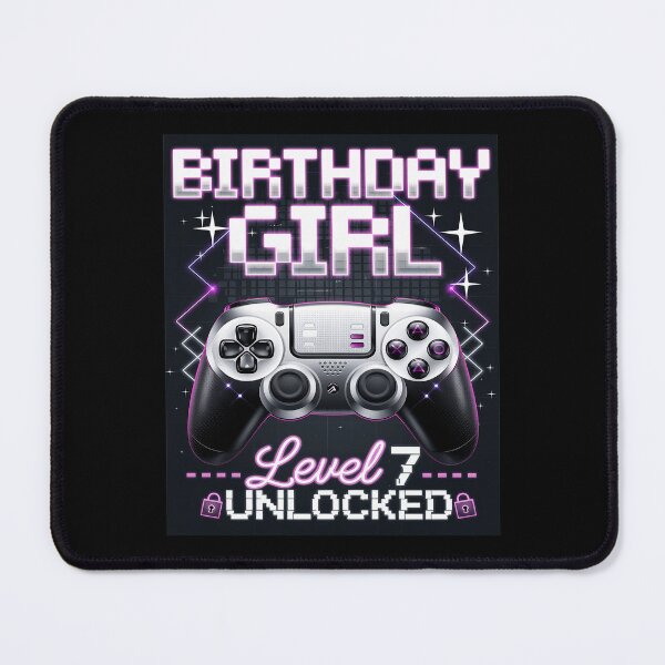 Item preview, Gamer Girl Level 7 Unlocked 7th Birthday Video Gaming Girl designed and sold by PowAcademy.