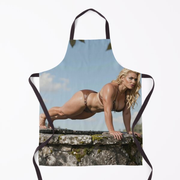 Item preview, Astrid blonde woman balance stone wall outdoors designed and sold by CathryneDelamort.