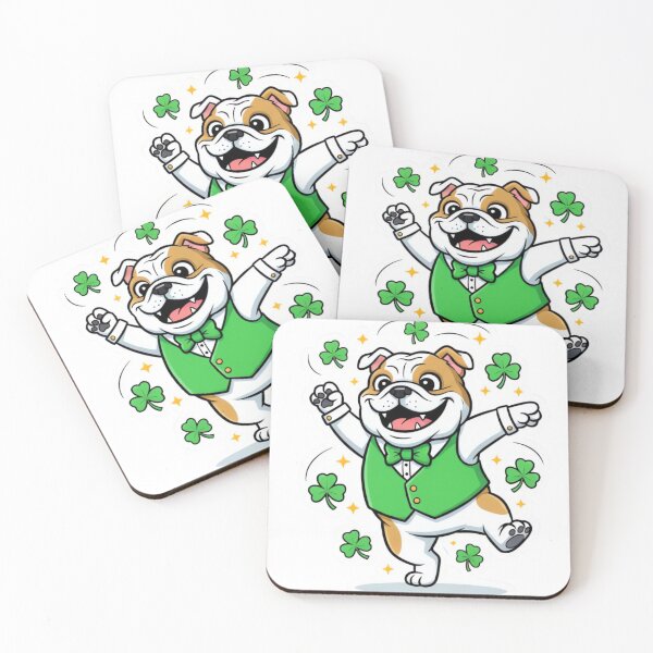 Item preview, Lucky Jig Bulldog - St. Patrick’s Day Dancer designed and sold by ARTReMi.
