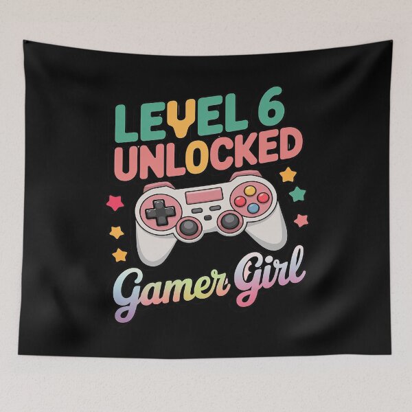Item preview, Girls Level 6 Unlocked Video Gamer 6th Party  designed and sold by PowAcademy.
