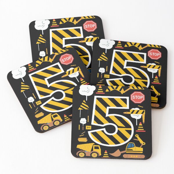 Item preview, Kids Five 5th Birthday Cool Construction 5yr Boy 5 Years Old Boys  designed and sold by CombatTask.